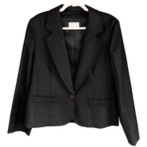 A6 Pendleton‎ Virgin Wool Blazer Women's Size 16 Classic Black Career